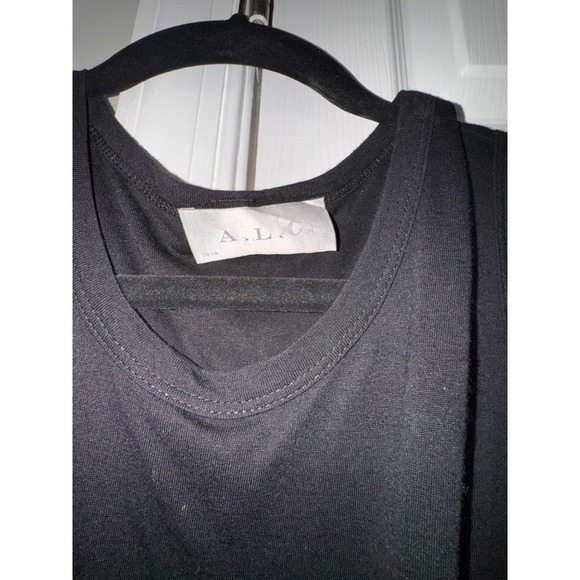 A.L.C. Black Maxi Dress Sleeveless Cutout Tie Waist Viscose Blend Large - Picture 7 of 8